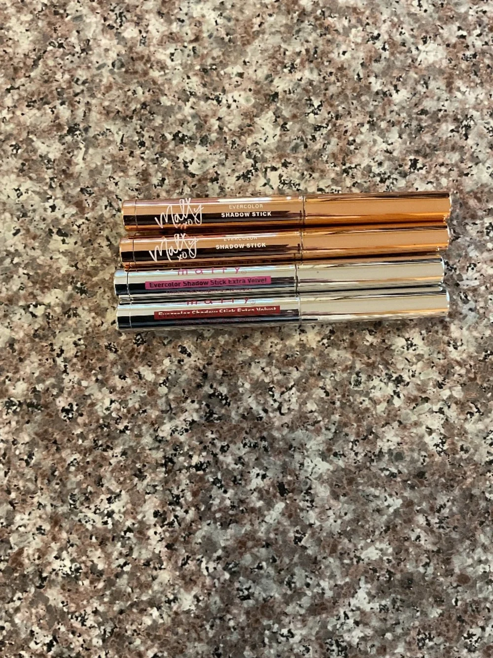 Mally Evercolor Shadow Sticks Set of 4 Vanilla Timeless Taupe Dune Sparkler